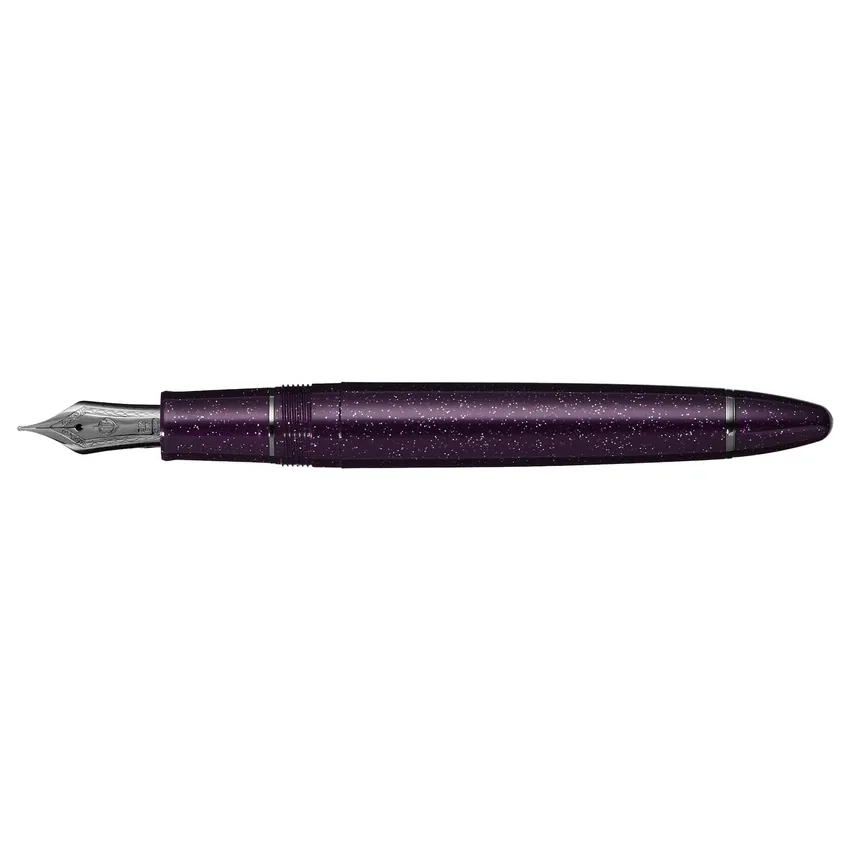 Sailor 1911 Ringless Galaxy Megellanic Cloud Fountain Pen (21K Medium) - Purple With Black Trims