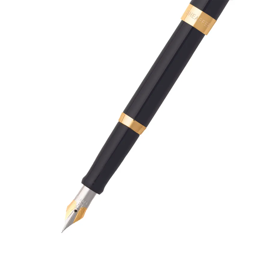 Sheaffer SAGARIS 9471 Gloss Black Fountain Pen With Gold Tone  trim - Medium