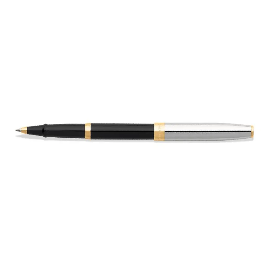Sheaffer SAGARIS 9475 Gloss Black Barrel and Chrome Cap Rollerball Pen With Gold Tone  trim