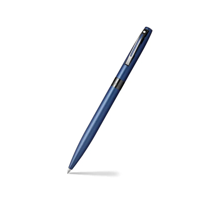 Sheaffer REMINDER 9018 Matte Blue Ballpoint Pen With Black PVD  trim