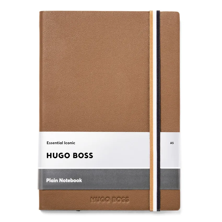 Hugo Boss Notebook A5 Plain Iconic Camel