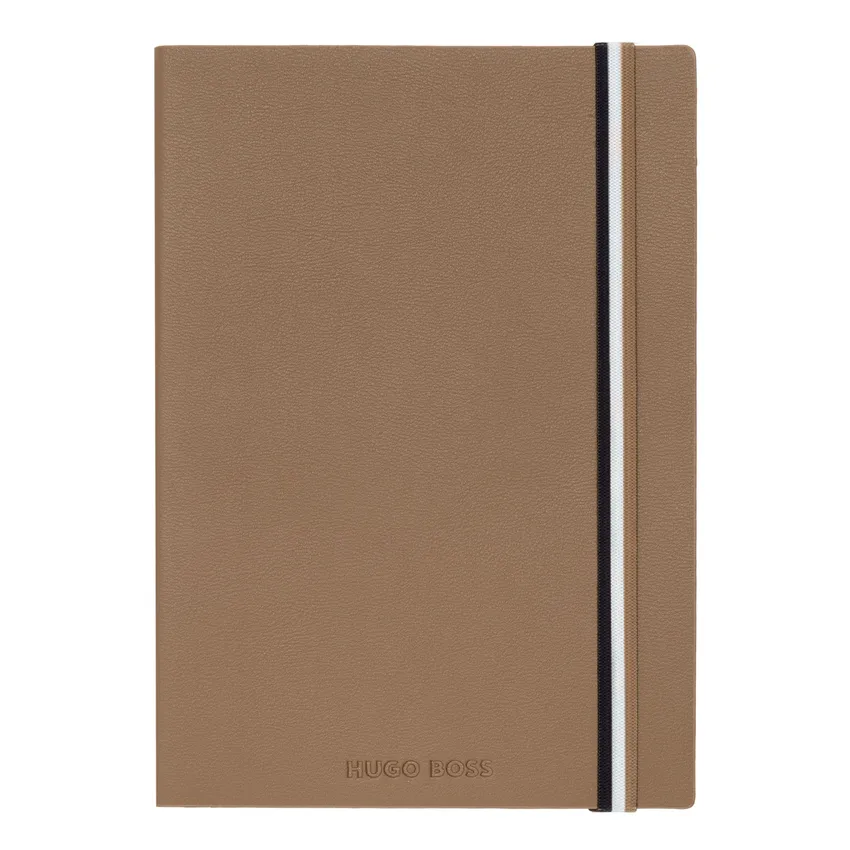 Hugo Boss Notebook A5 Plain Iconic Camel