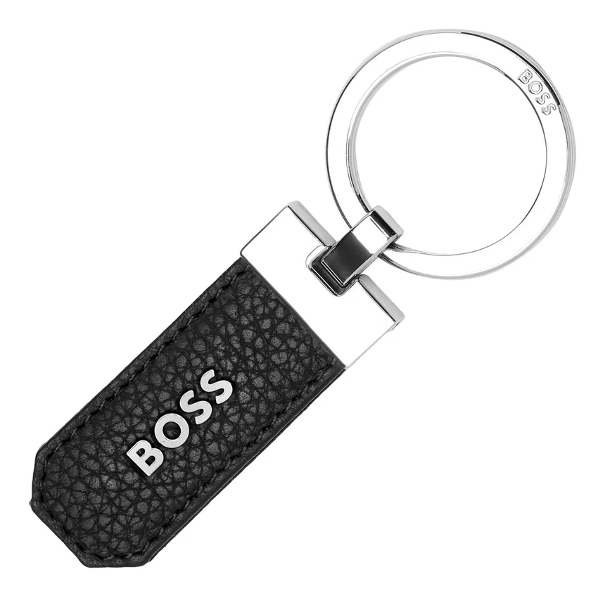 Hugo Boss Key Ring Classic Grained Black