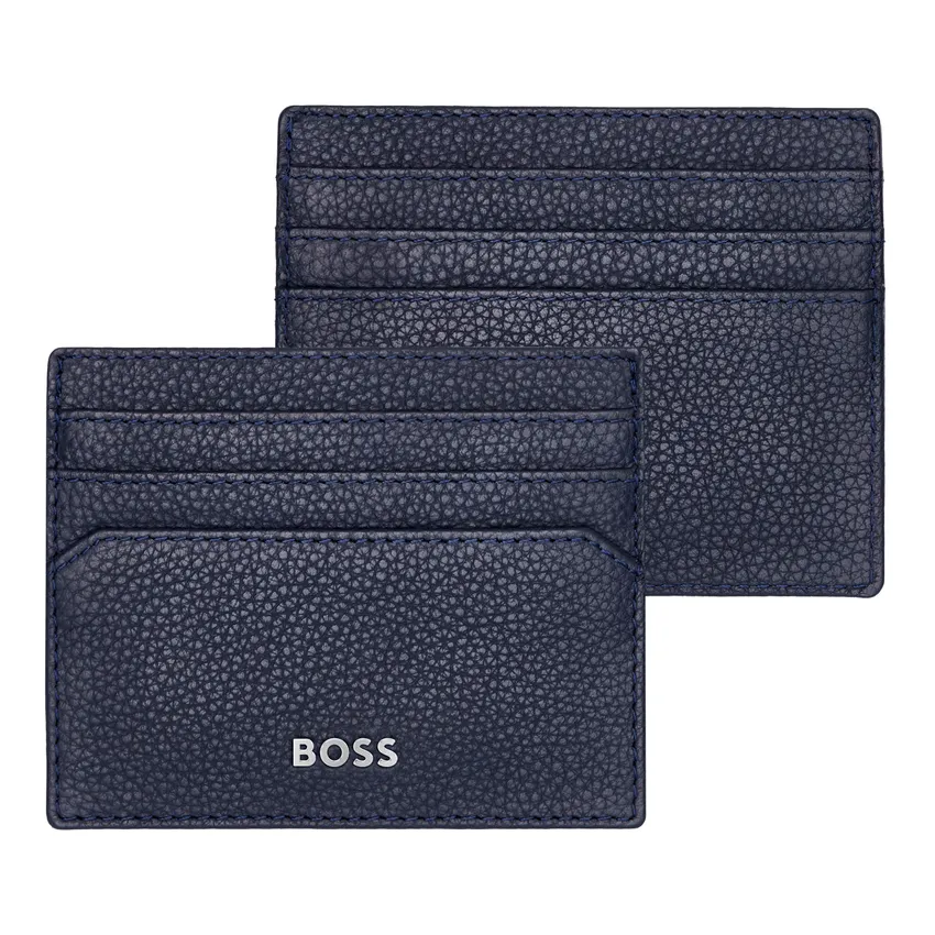 Hugo Boss Card Holder Classic Grained Navy