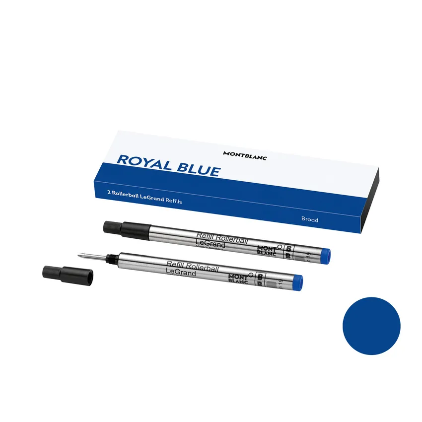 Montblanc 128229 Legrand Rollerball Refill Broad (Pack Of 2) - Royal Blue