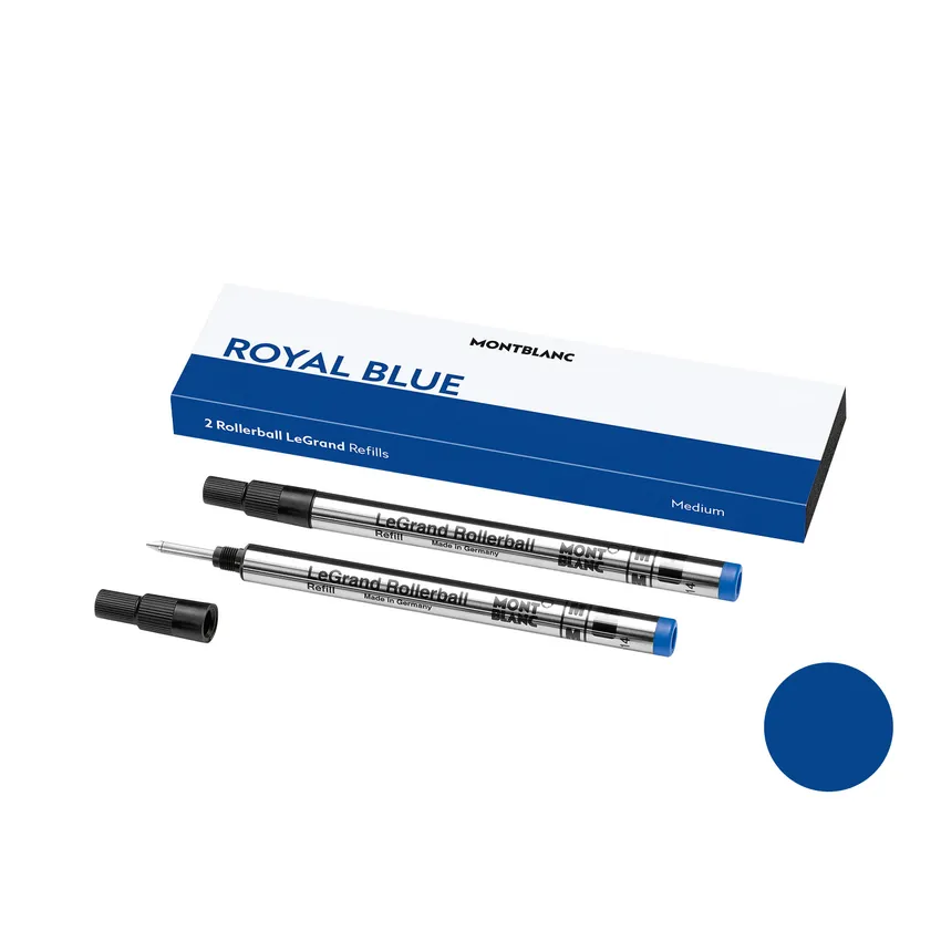 Montblanc 128228 Legrand Rollerball Refill Medium (Pack Of 2) - Royal Blue