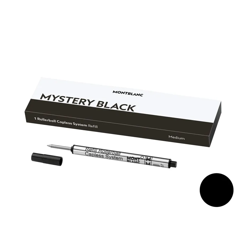 Montblanc 128242 Capless Rollerball Refill Medium (Pack of 1 ) - Mystery Black