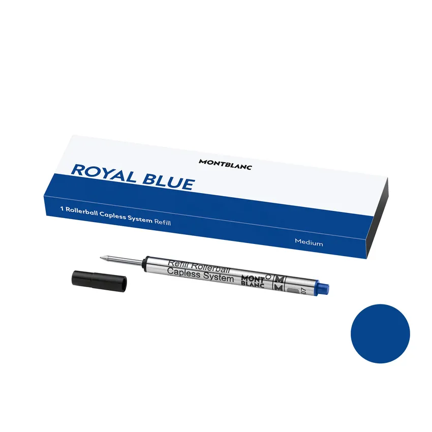 Montblanc 128243 Capless Rollerball Refill Medium (Pack of 1 ) - Royal Blue