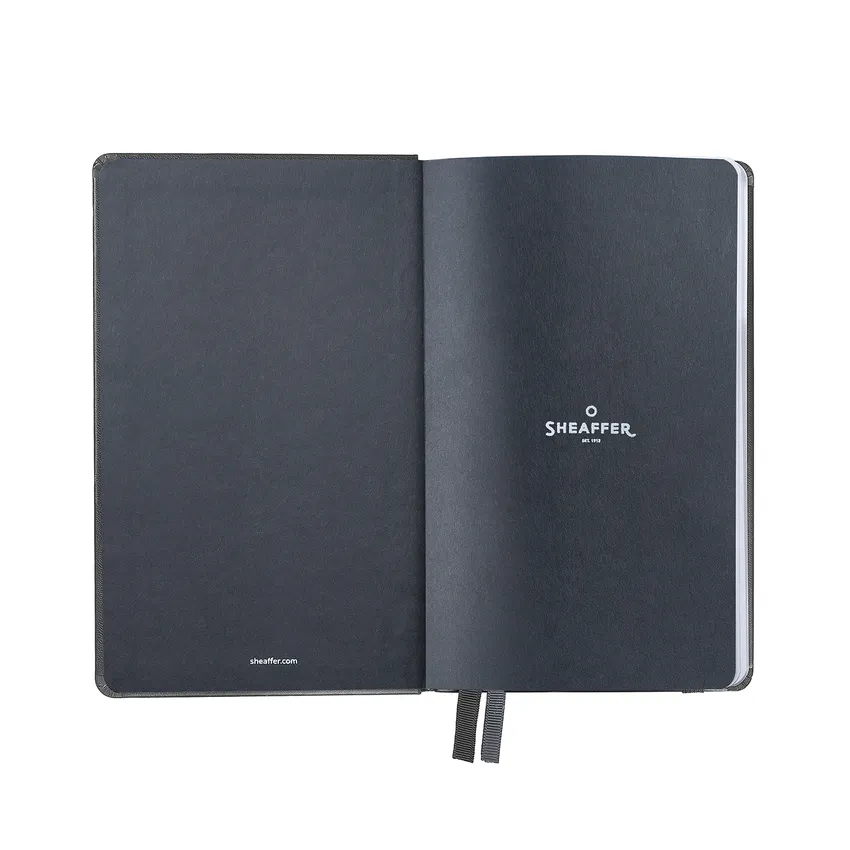 Sheaffer Medium Notebook 90 GSM Ink Friendly Ruled with Eco-Friendly Cover - Black