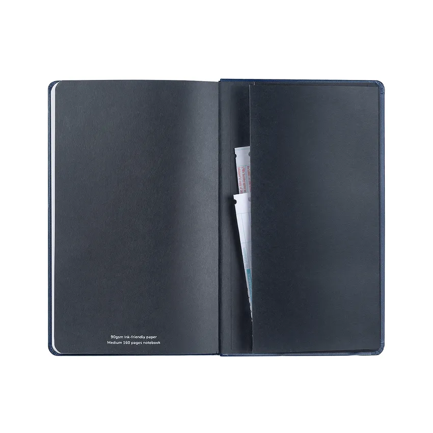 Sheaffer Medium Notebook 90 GSM Ink Friendly Ruled with Eco-Friendly Cover - Navy