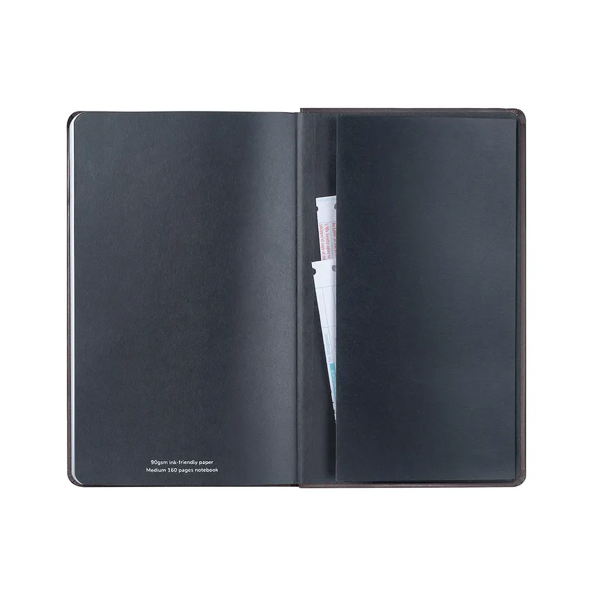 Sheaffer Medium Notebook 90 GSM Ink Friendly Ruled with Eco-Friendly Cover - Brown