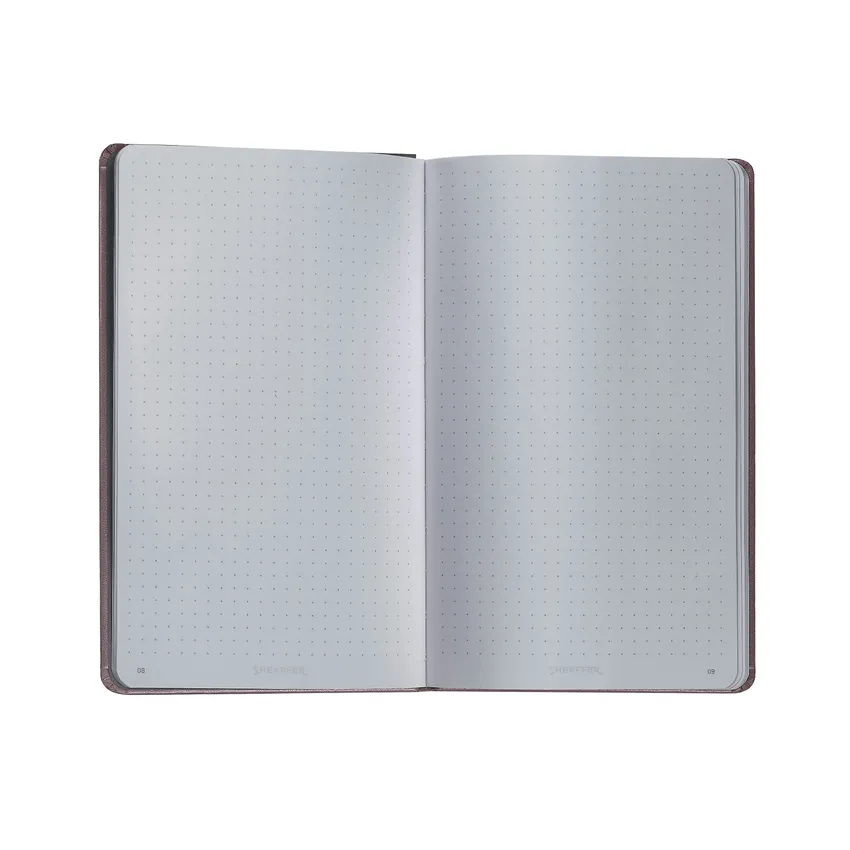 Sheaffer Medium Notebook 90 GSM Ink Friendly Dot Grid with Eco-Friendly Cover - Brown