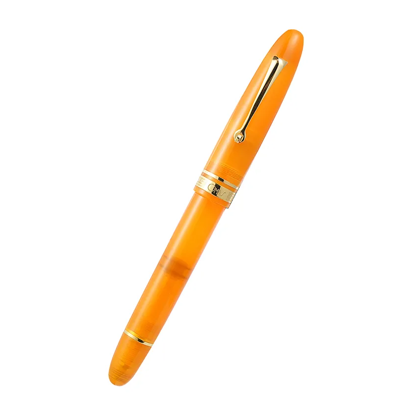 Omas Ogiva Arancione Fountain Pen (14K Broad) - Orange With Gold Trims