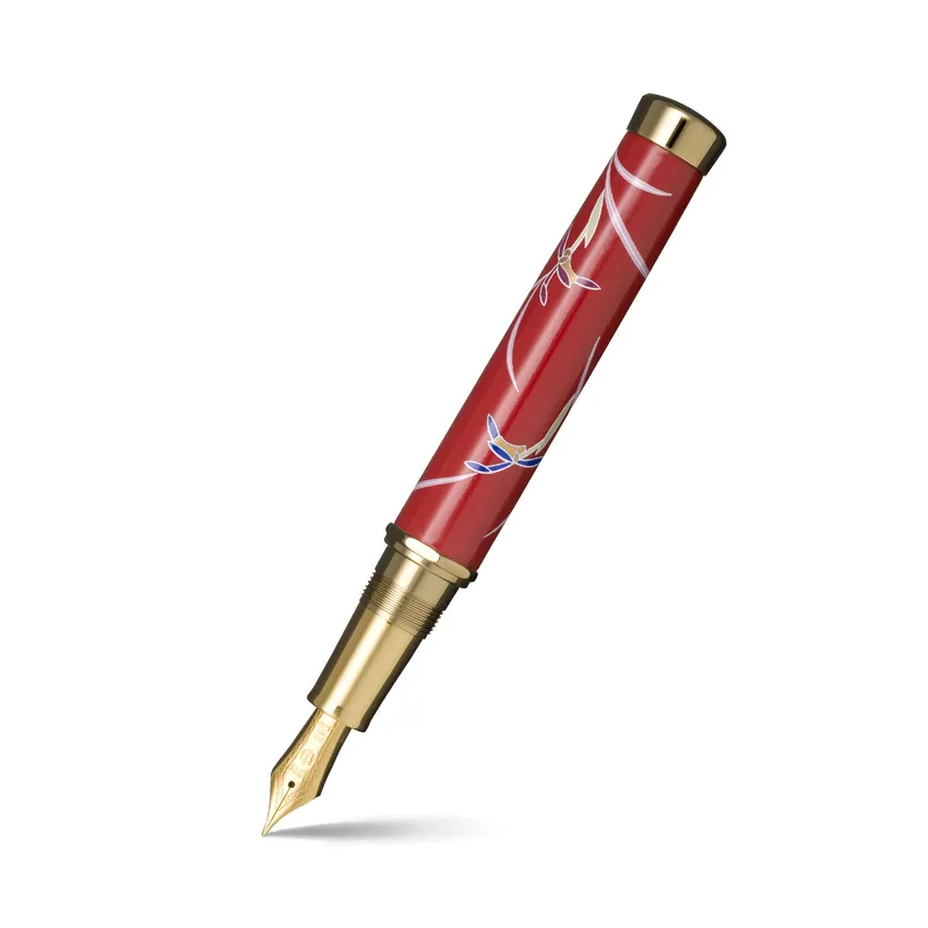 Sailor Arita Yaki 400 Years Anniversary Venetian Fountain Pen (21K Broad) - Red With Gold Trims