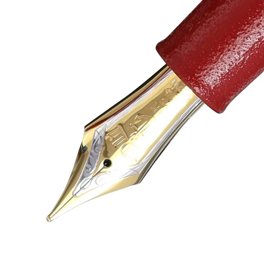 Sailor Iro Miyabi I Suou King of Pens Fountain Pen (21K Broad) - Red With Gold Trims