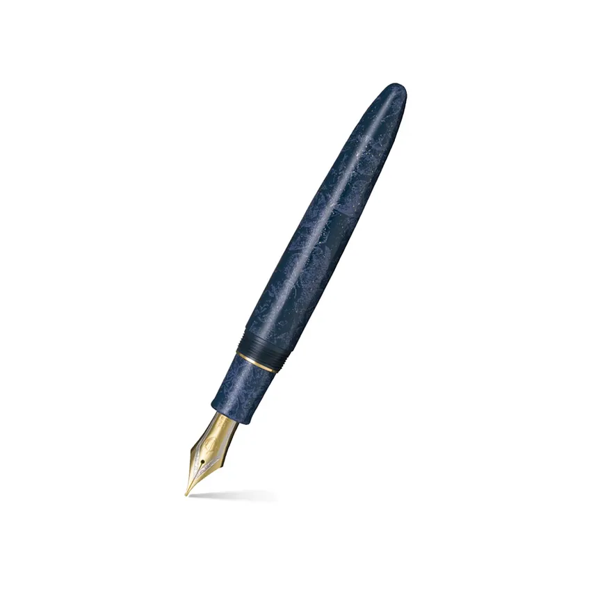 Sailor Iro Miyabi II Kon Ruri King of Pens Fountain Pen (21K Medium) - Blue With Gold Trims