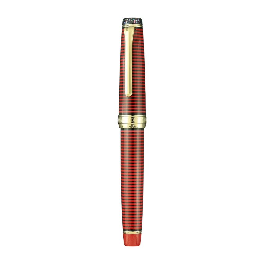 Sailor Limited Edition Wajima Bijou II Fountain Pen (21K Fine) - Red With Gold Trims