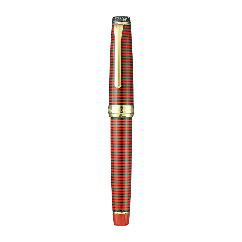 Sailor Limited Edition Wajima Bijou II Fountain Pen (21K Medium) - Red With Gold Trims