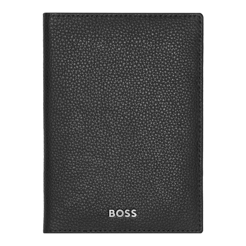 Hugo Boss Passport holder Classic Grained - Black