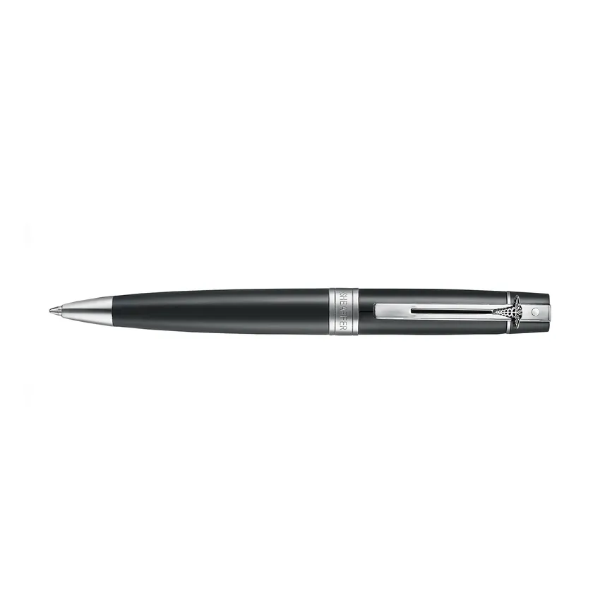 Sheaffer 300 9312 Glossy Black Ballpoint Pen With Chrome Trim and Doctor Emblem