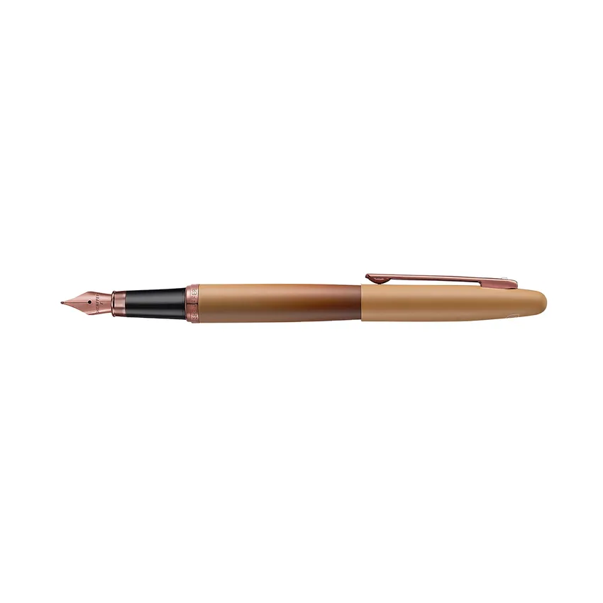 Sheaffer VFM 9428 Coffee Edition Matt Brown Fountain Pen with Regal Brown PVD Trims - Fine