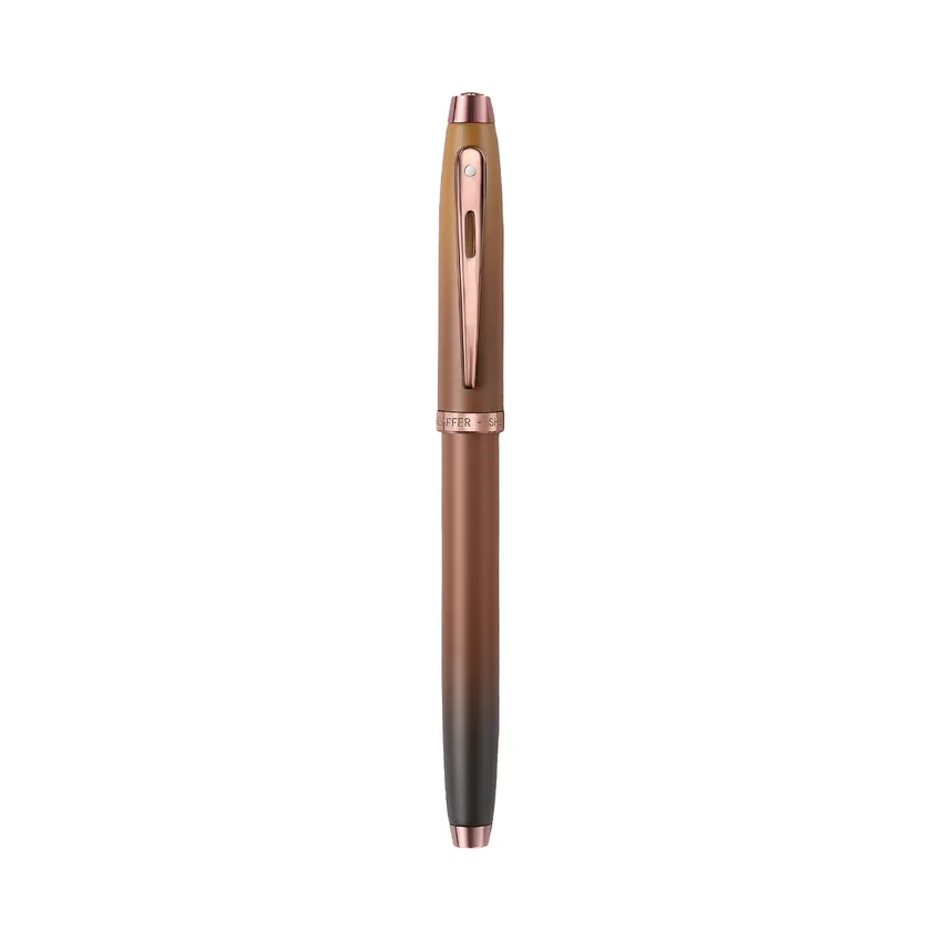 Sheaffer 100 9374 Coffee Edition Matt Brown Rollerball Pen with Regal Brown PVD Trims