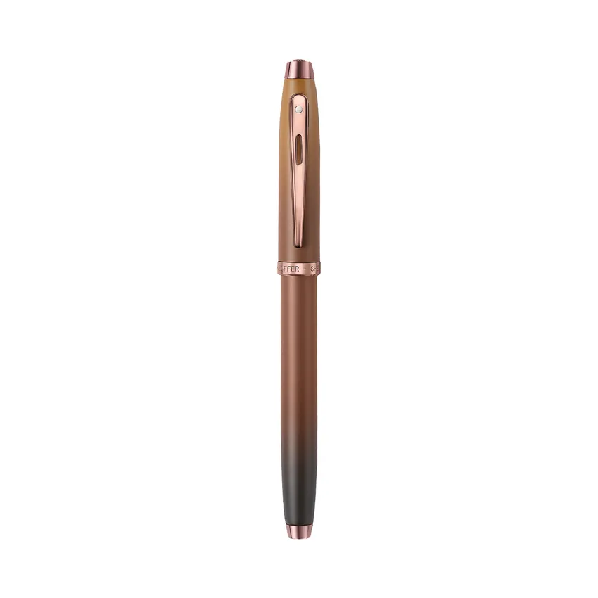 Sheaffer 100 9374 Coffee Edition Matt Brown Fountain Pen with Regal Brown PVD Trims - Medium