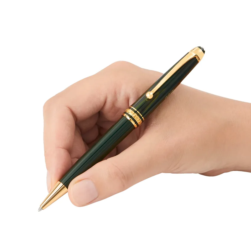 Montblanc 131344 MeisterstÃ¼ck The Original Collection Ballpoint Pen - Green With Gold Trims