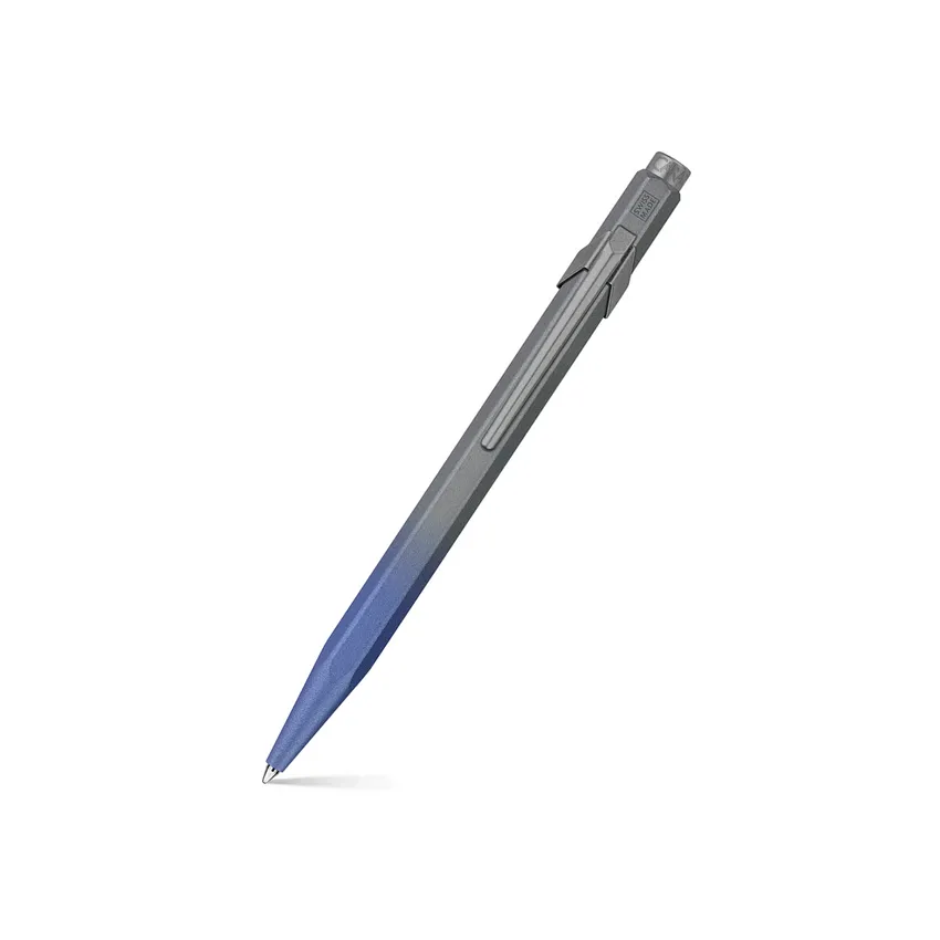 Caran d'Ache 849 Claim Your Style Ed. 5, stormy blue in grey slimpack Ballpoint Pen