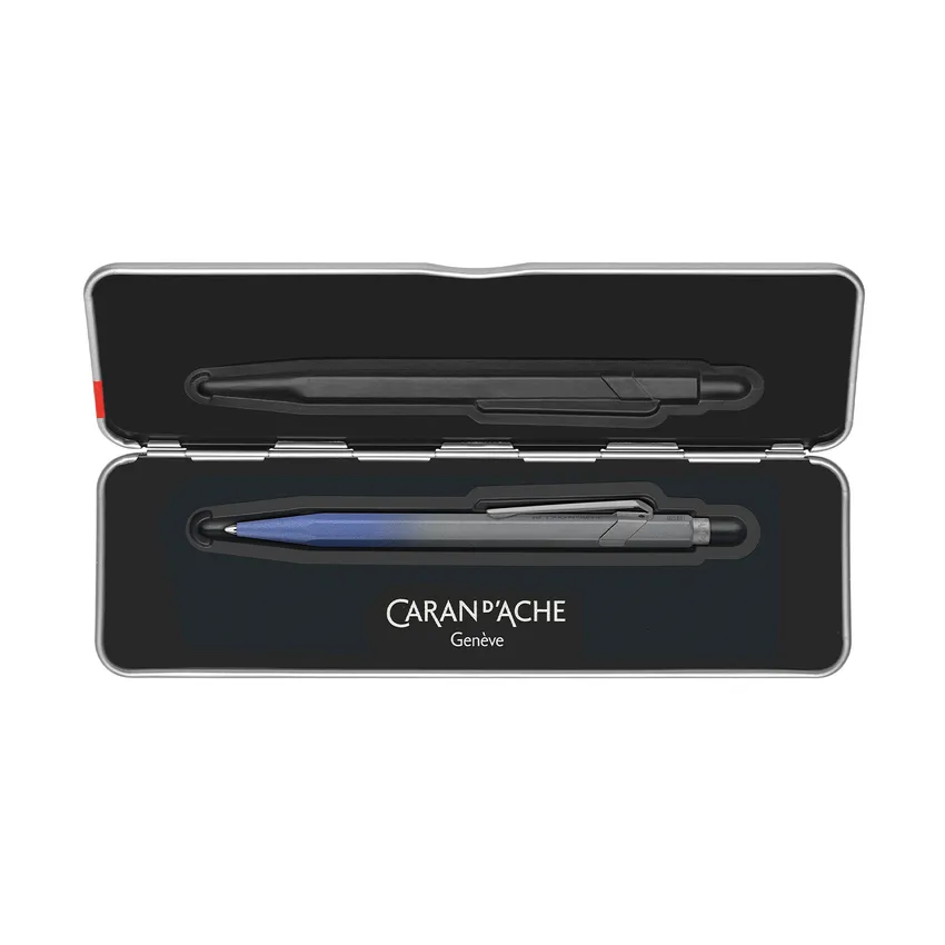 Caran d'Ache 849 Claim Your Style Ed. 5, stormy blue in grey slimpack Ballpoint Pen