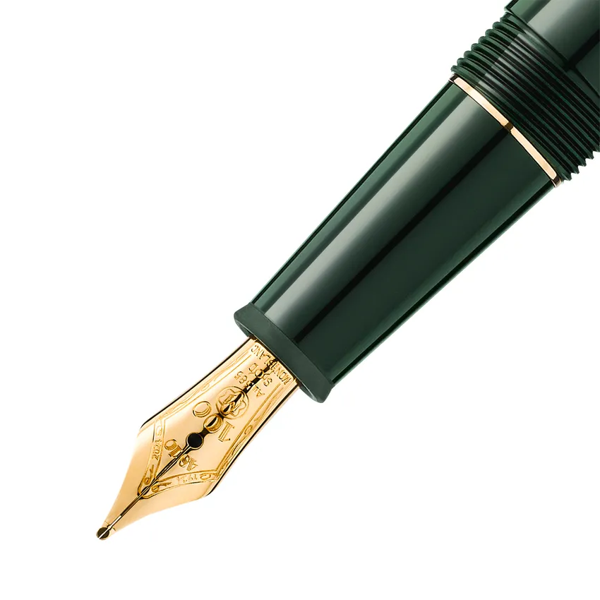 Montblanc 131342 MeisterstÃ¼ck The Origin Collection Classic Fountain Pen (14K Medium) - Green With Gold Trims