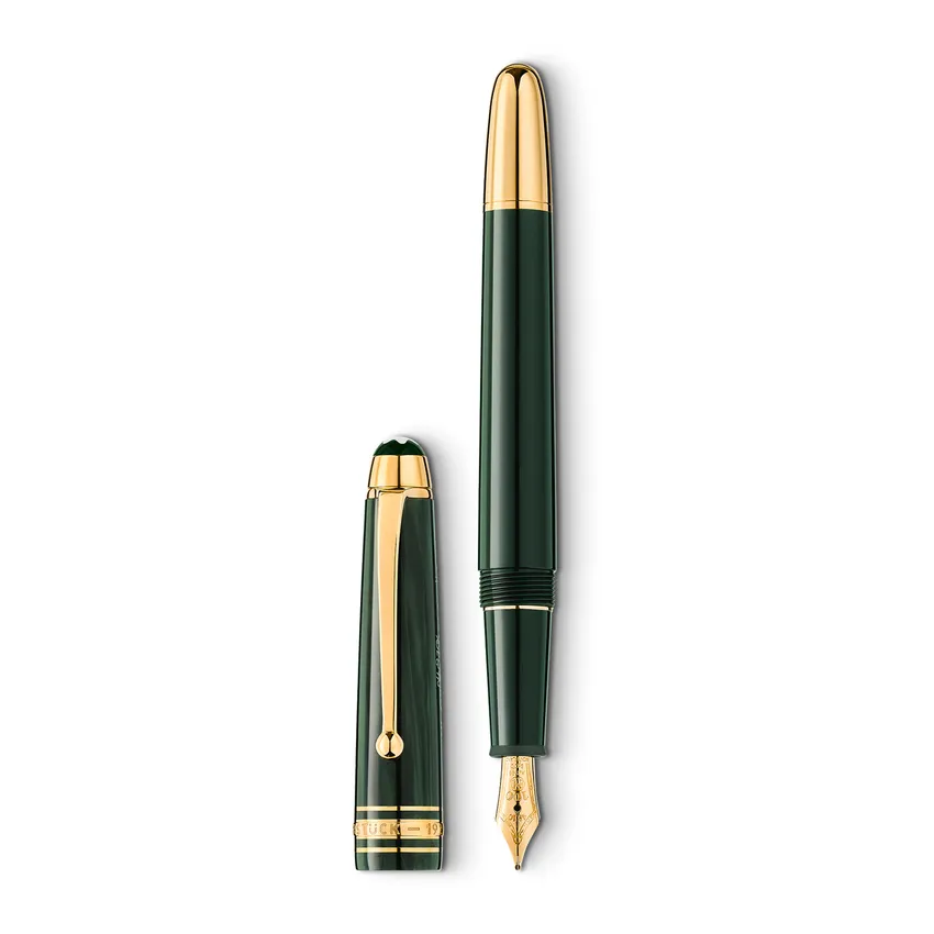 Montblanc 131342 MeisterstÃ¼ck The Origin Collection Classic Fountain Pen (14K Medium) - Green With Gold Trims