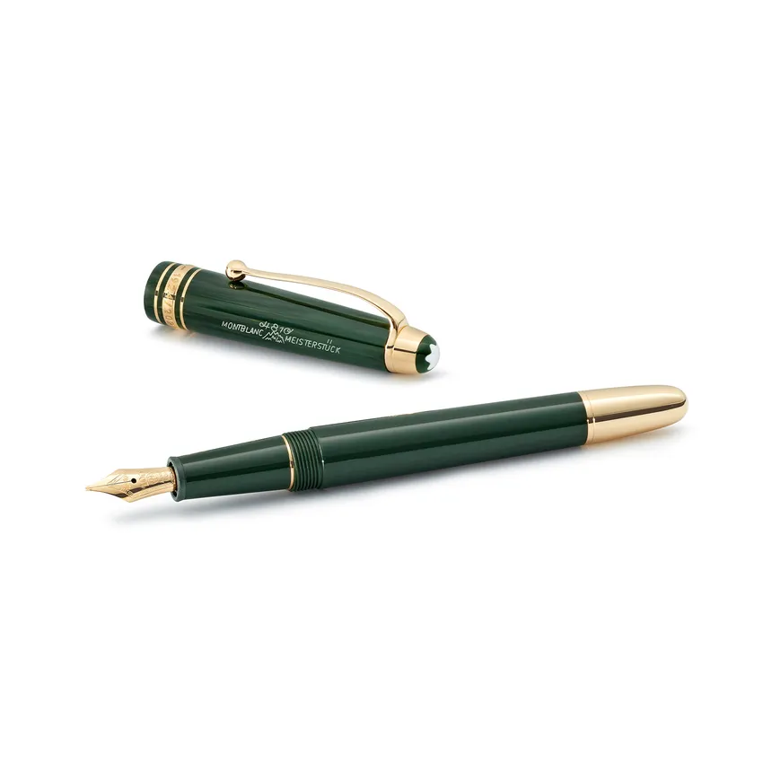 Montblanc 131342 MeisterstÃ¼ck The Origin Collection Classic Fountain Pen (14K Medium) - Green With Gold Trims