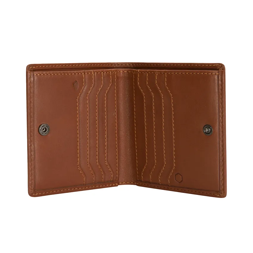 Jekyll & Hide 3495 Bifold Oxford Zip Around Wallet - Tan