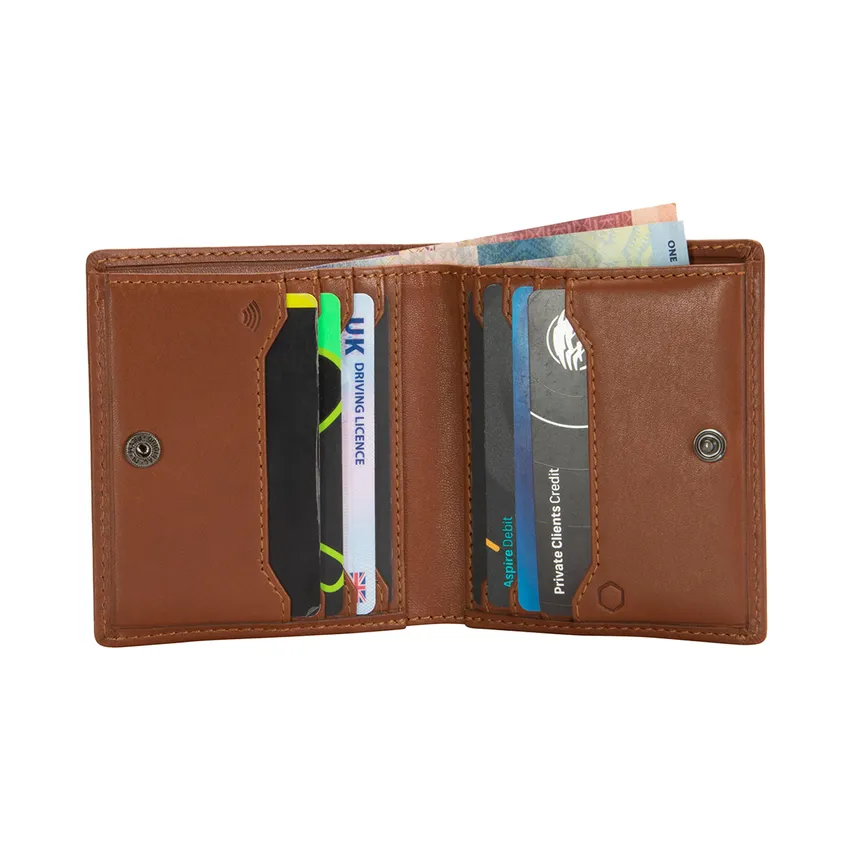 Jekyll & Hide 3495 Bifold Oxford Zip Around Wallet - Tan