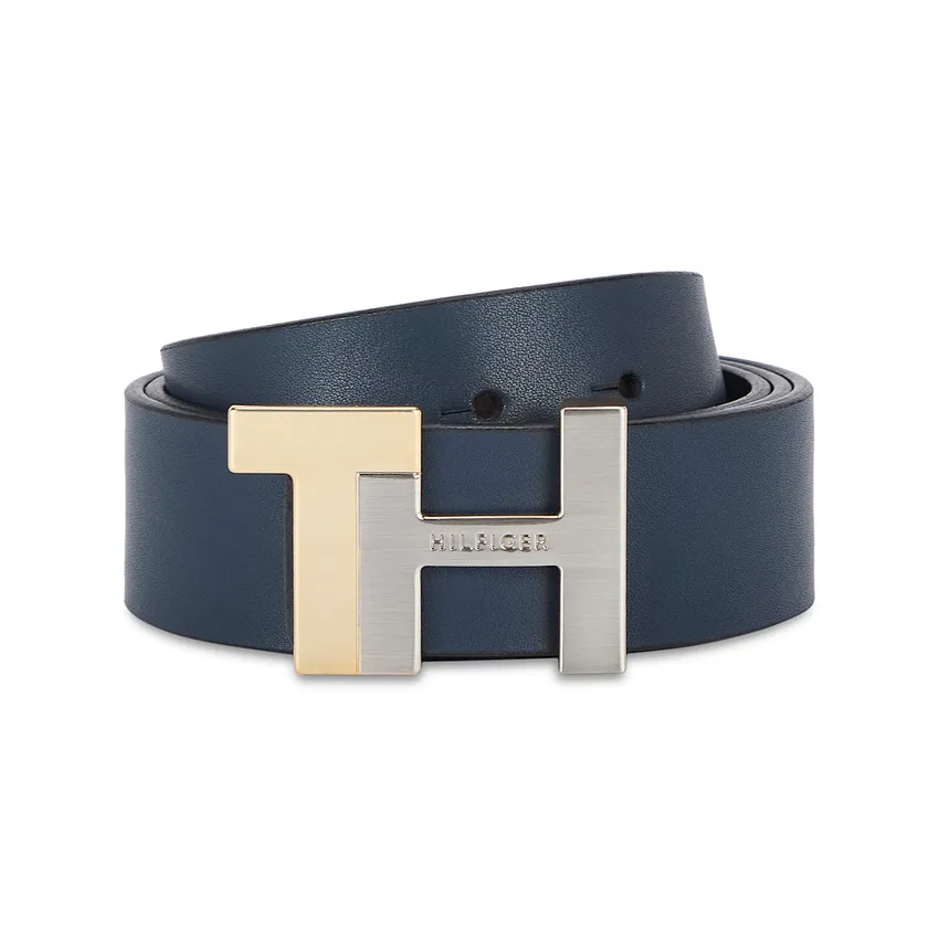 Tommy Hilfiger Skive Reversible Casual Belt Large - Navy And Brown