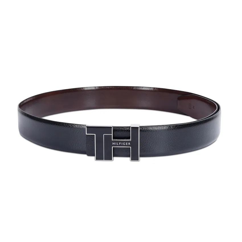 Tommy Hilfiger Bensted Reversible Semi Formal Belt Large - Black And Brown