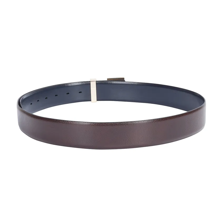 Tommy Hilfiger Bensted Reversible Semi Formal Belt Large - Brown And Navy