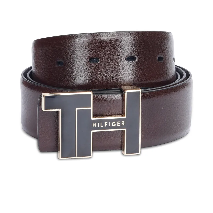 Tommy Hilfiger Bensted Reversible Semi Formal Belt Extra Large - Brown And Navy