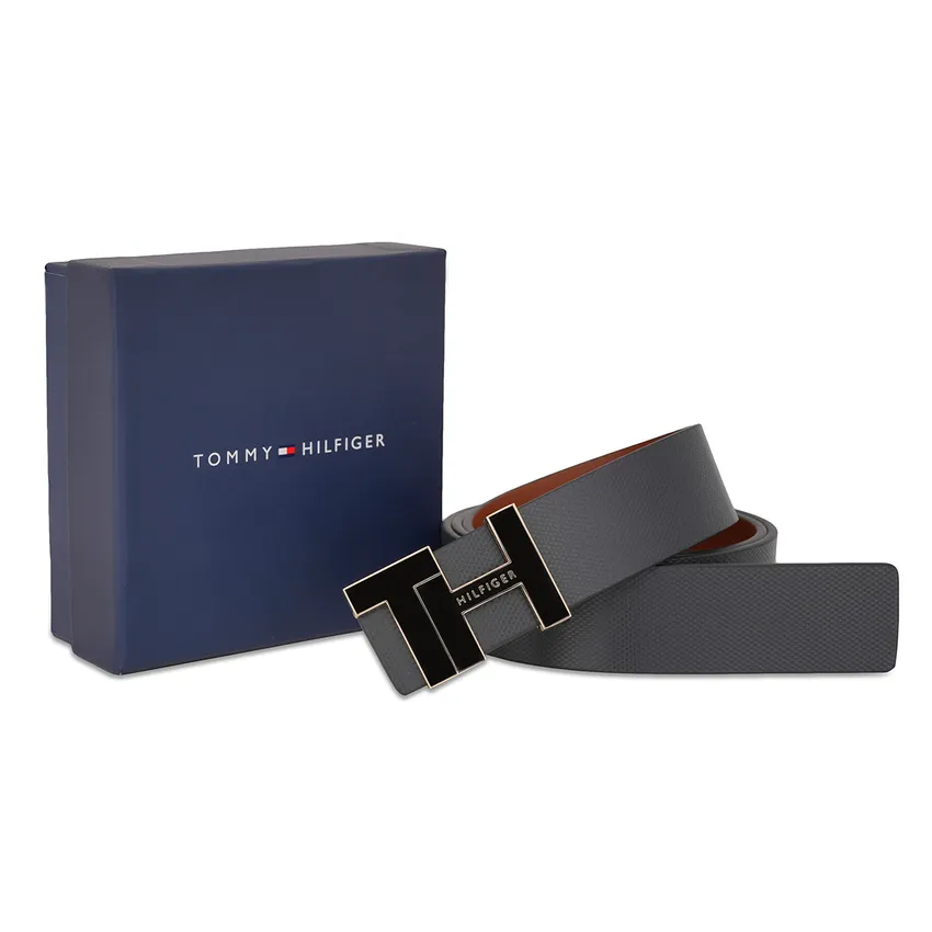 Tommy Hilfiger Alsop Reversible Semi Formal Belt Medium - Navy And Tan