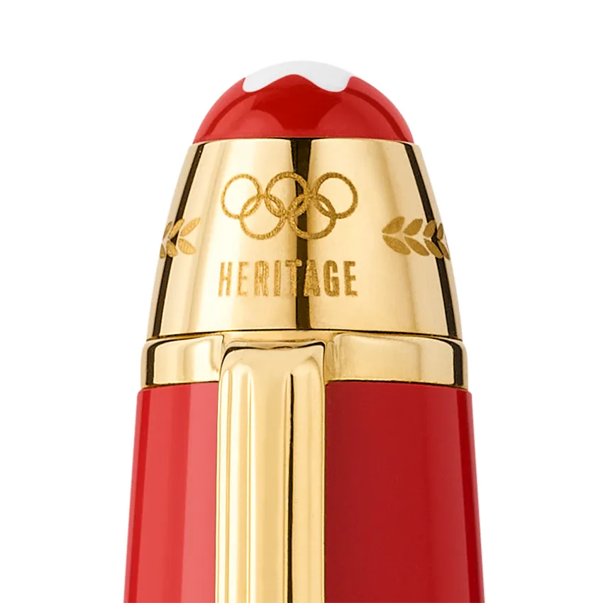 Montblanc 131359 MeisterstÃ¼ck The Olympic Heritage Collection Paris 1924 Legrand Fountain Pen (14K Medium) - Red with Gold trims
