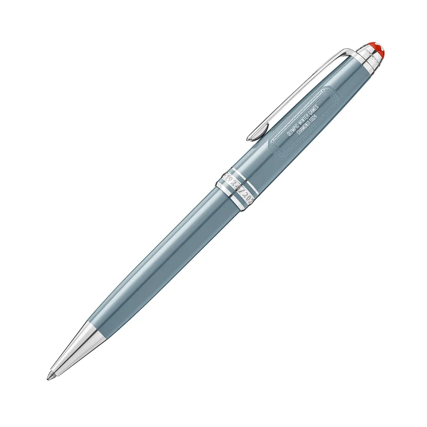 Montblanc 131365 Meisterstuck The Olympic Heritage Collection Chamonix 1924 Classic Ballpoint Pen - Grey with Platinum trims