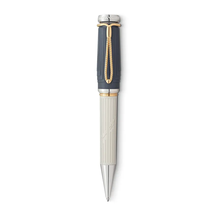 Montblanc 130674 Writer's Edition Jane Austen Ballpoint Pen - Blue Jean With Gold Trims