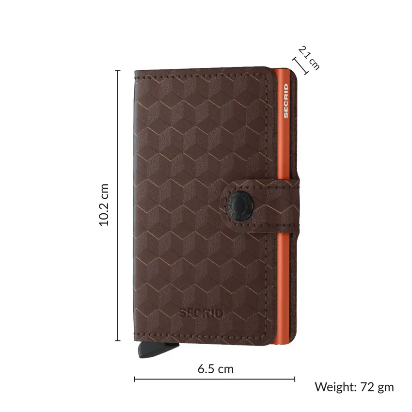 Secrid Miniwallet Optical Brown-Orange