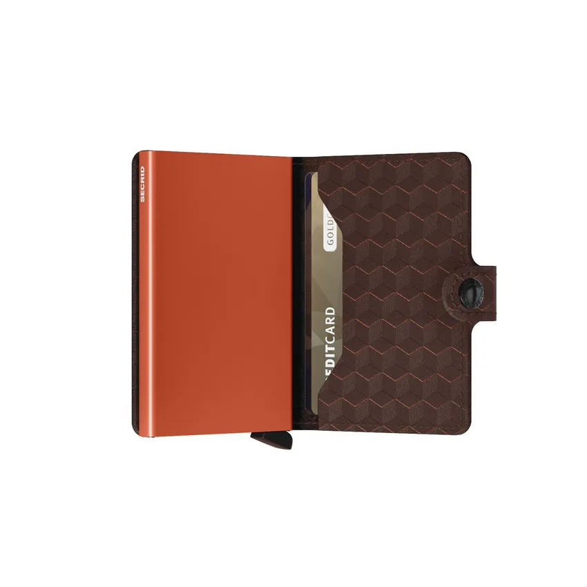 Secrid Miniwallet Optical Brown-Orange