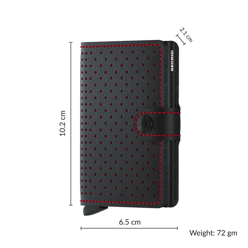 Secrid Miniwallet Perforated Black-Red