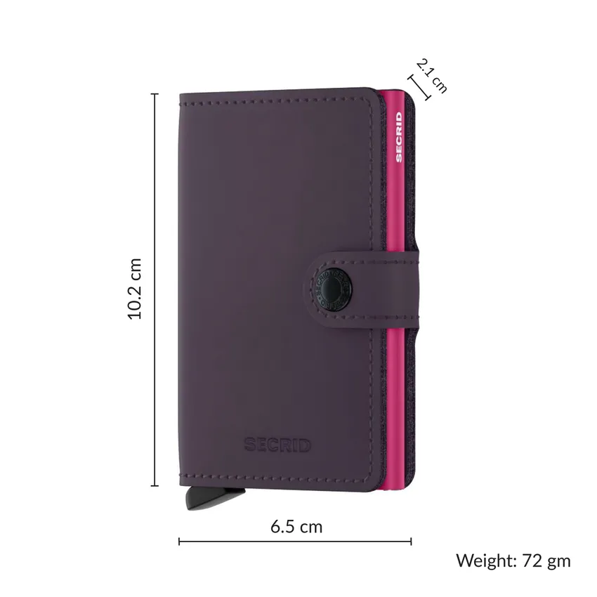 Secrid Miniwallet Matte Dark Purple-Fuchsia