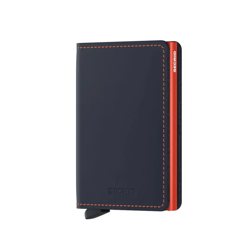 Secrid Slimwallet Matte Nightblue & Orange