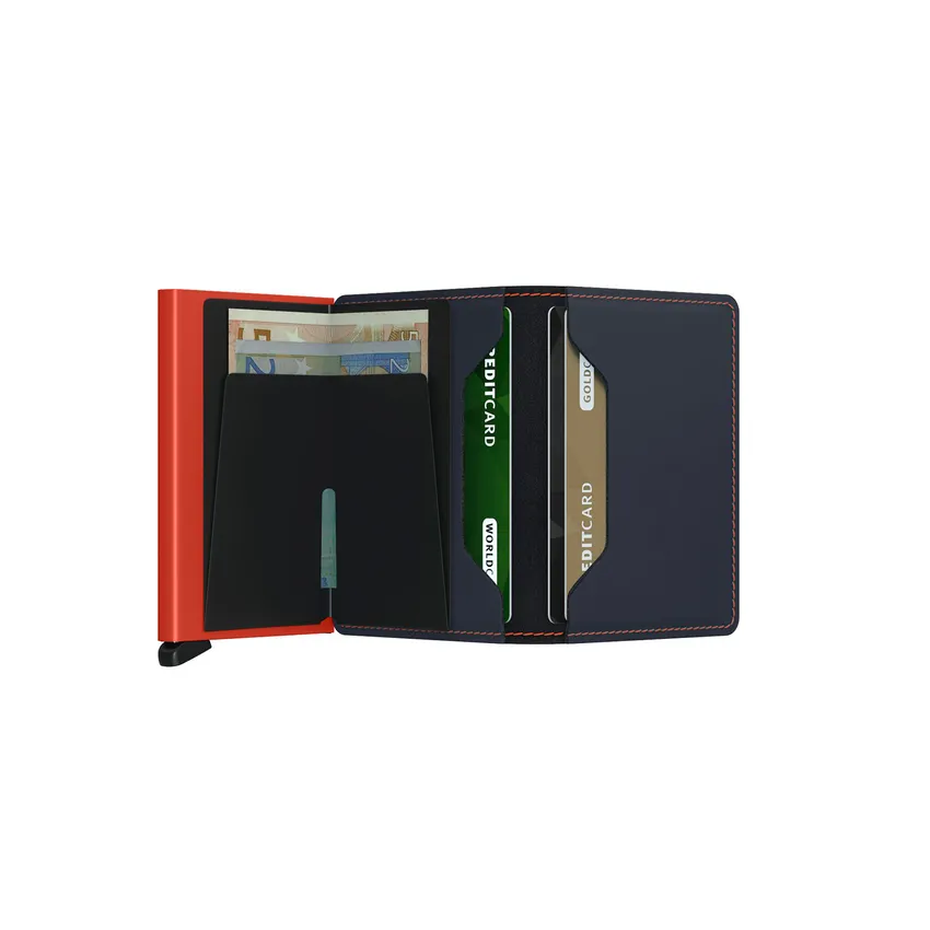 Secrid Slimwallet Matte Nightblue & Orange