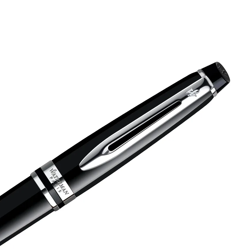 Waterman Expert Black Chrome Trim Ballpoint Pen